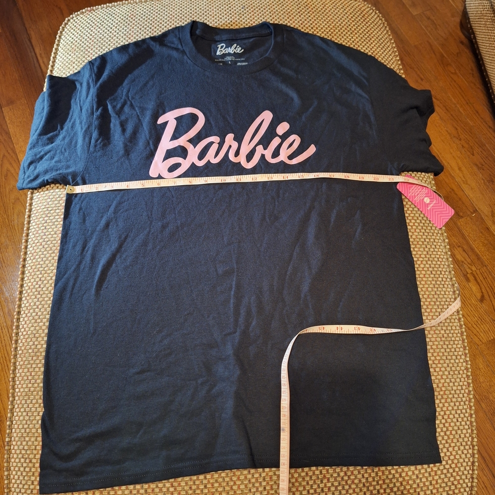 Barbie Women's Black T-Shirt with Pink Logo - Picture 5 of 9